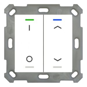 MDT BE-TAL5502.D1 KNX Push Button Lite 55 2-fold, RGBW, switch and blinds, White glossy finish